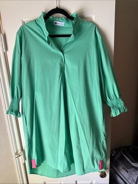 Caryn Lawn Mint Green Tunic Dress